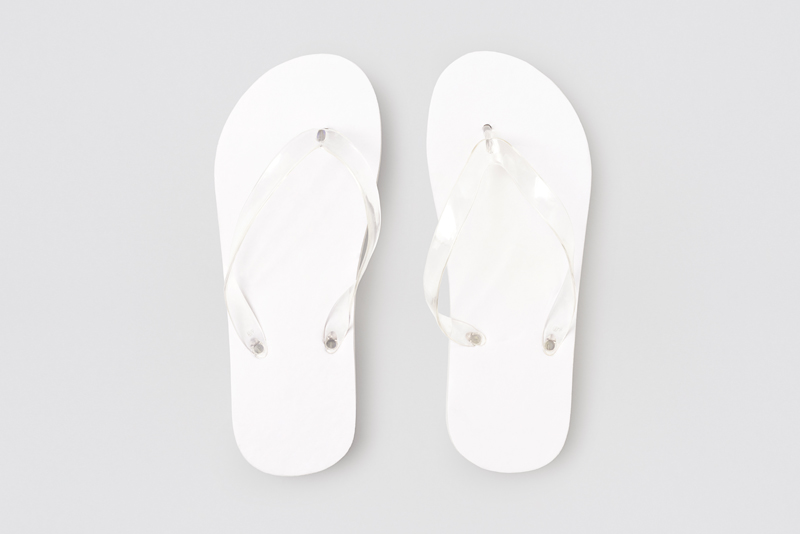 Beach Sandal, weiss, 15mm PE, Größe 24cm (36)