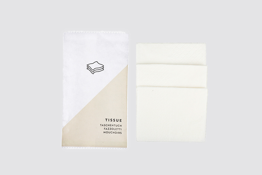 BASIC PAPER - 3 Taschentücher in Papiersachet