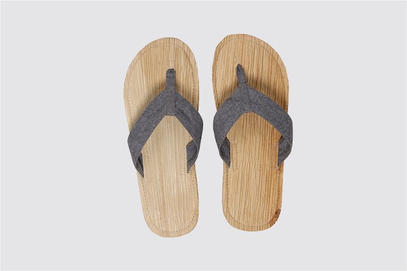 Comfort Leaf Sandal Farbe Canvas: perlgrau, Grösse 28,5cm