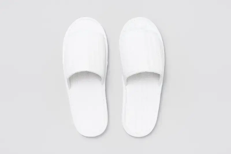 Nature-Piquet, offen, 29,5cm | Hotelslipper