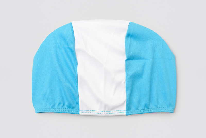Caps for pool neutral light blue/white/light blue