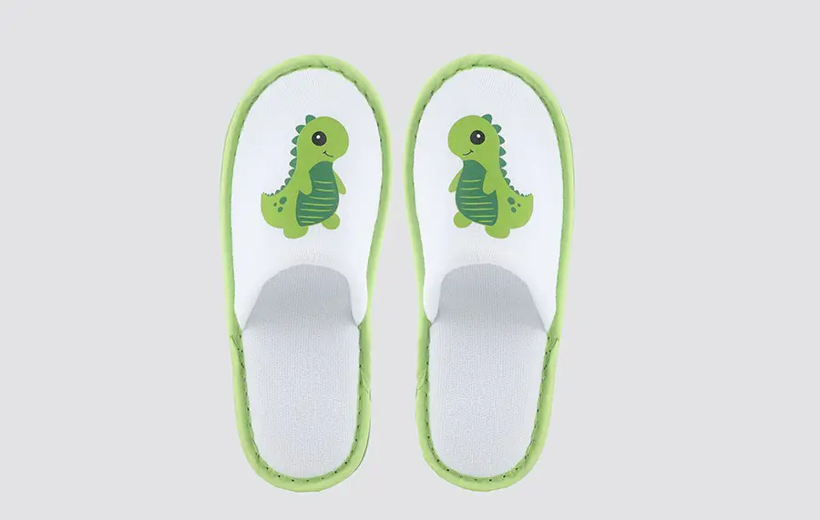 Dino, punta cerrada para niño, longitud 24cm | zapatilla de hotel
