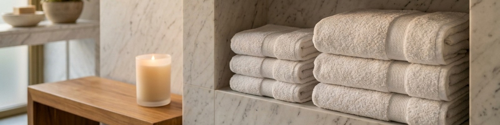 Asciugamani da hotel in quattro misure, dalla salvietta al telo bagno