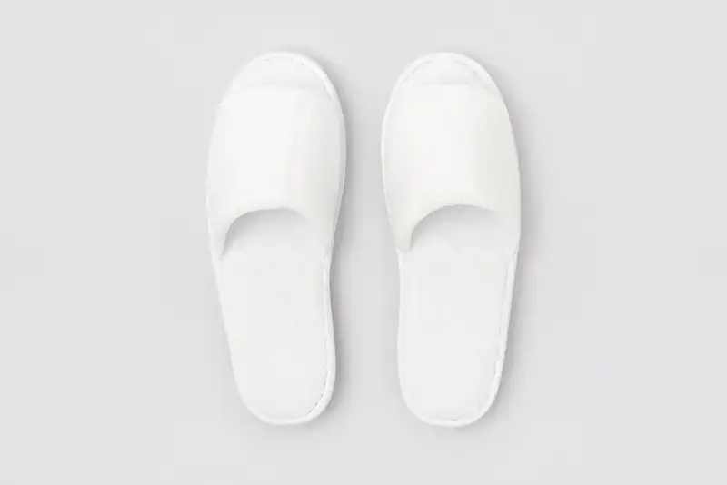 P-Stockholm à bout ouvert, couleur blanche, longueur 29,5cm | chausson d’hôtel
