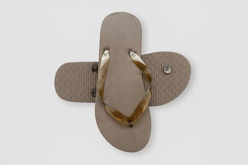Beach Sandal, marrón, suela PE 15mm, 26cm (39) | zapatillas de bienestar