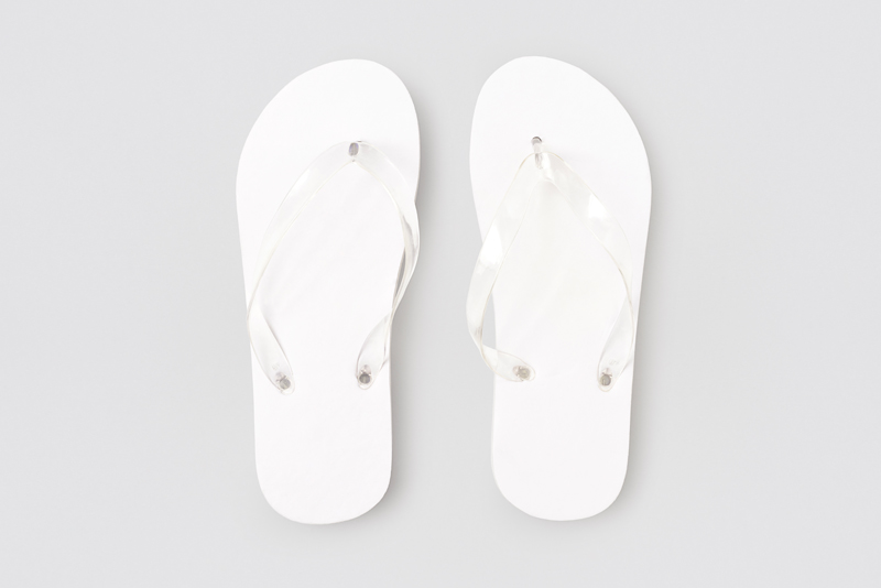 Beach Sandal, infradito, colore bianco, 15mm PE, misura 26,6cm (40)