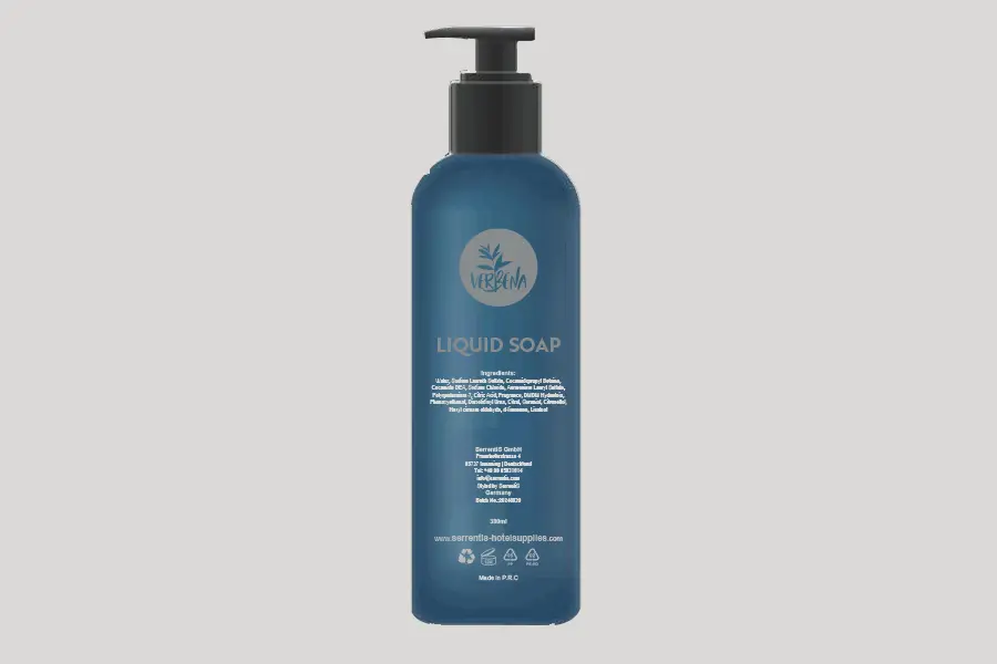 VERBENA MODERN ROUND - savon liquide 380ml., bouchon avec "Modern Round"