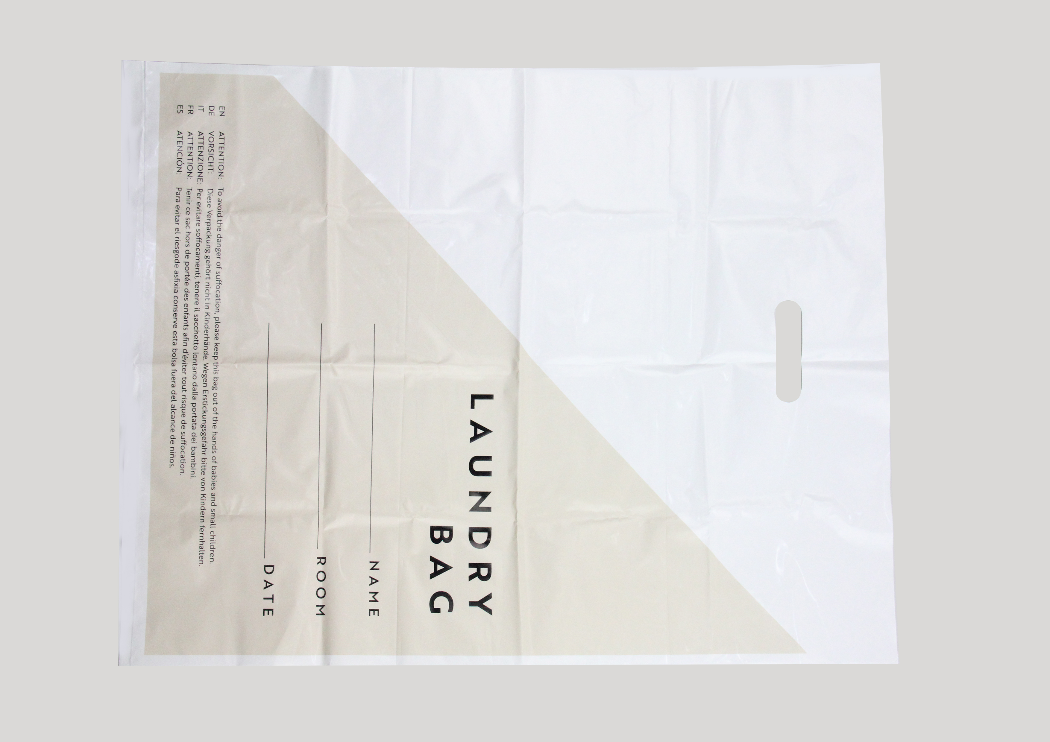 BASIC - Sacco per biancheria in plastica, misura 40x55cm
