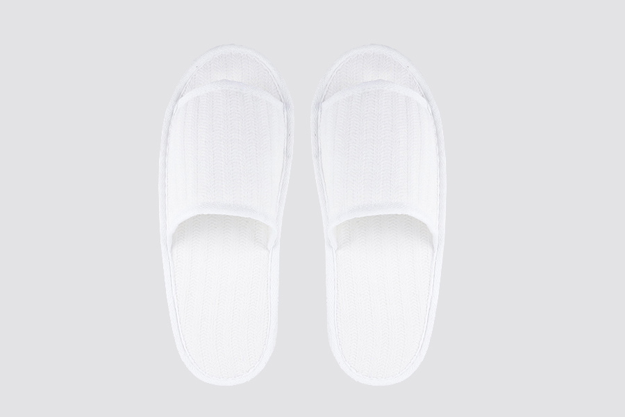 Palmira à bout ouvert, blanc, longueur 28,5cm, semelle en canne à sucre