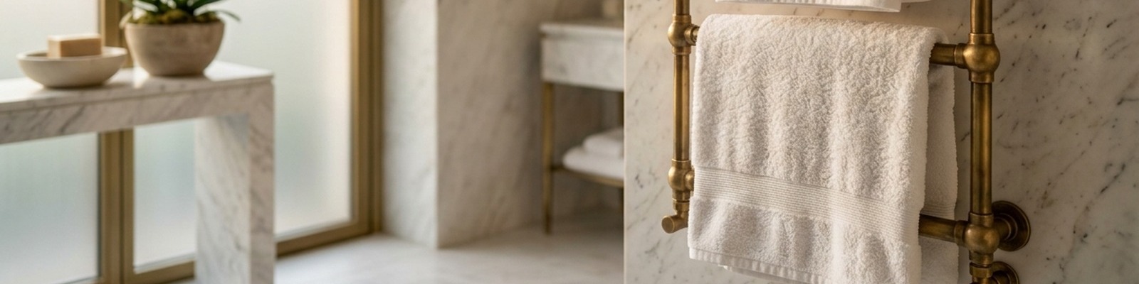 Three terry towels of different pile height compared