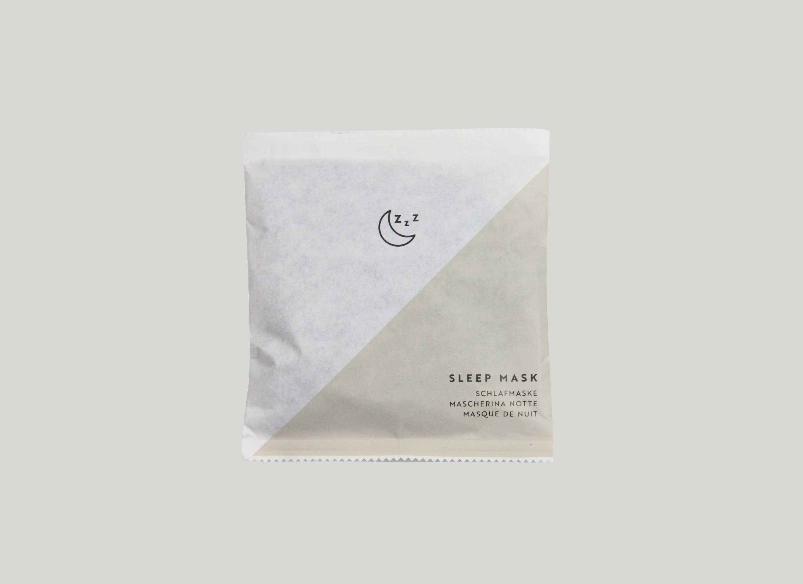 BASIC PAPER - Masque de sommeil noir dans un sachet en papier
