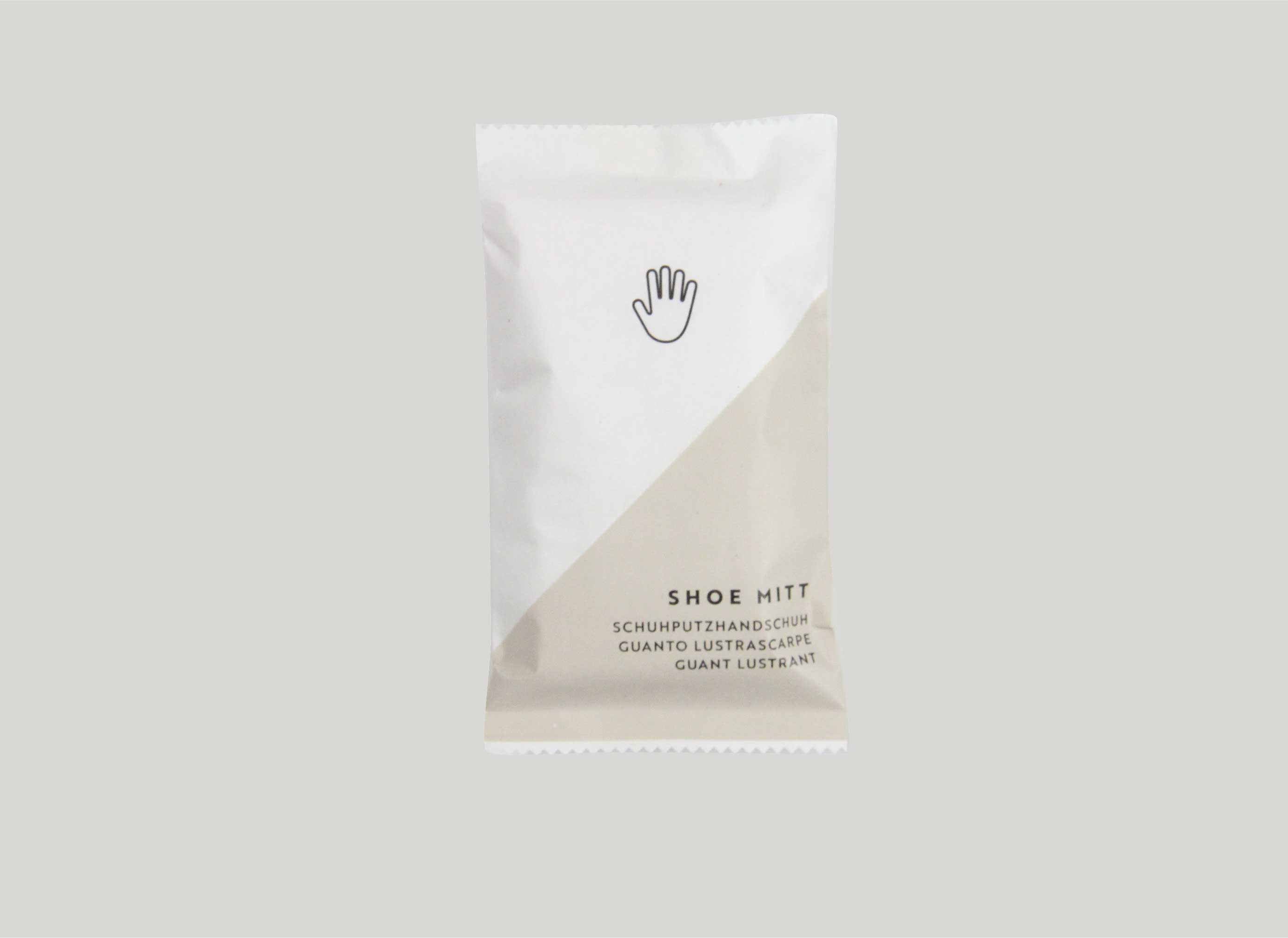 BASIC PAPER - Gant de cirage de chaussures en mélange de coton dans un sachet en papier.