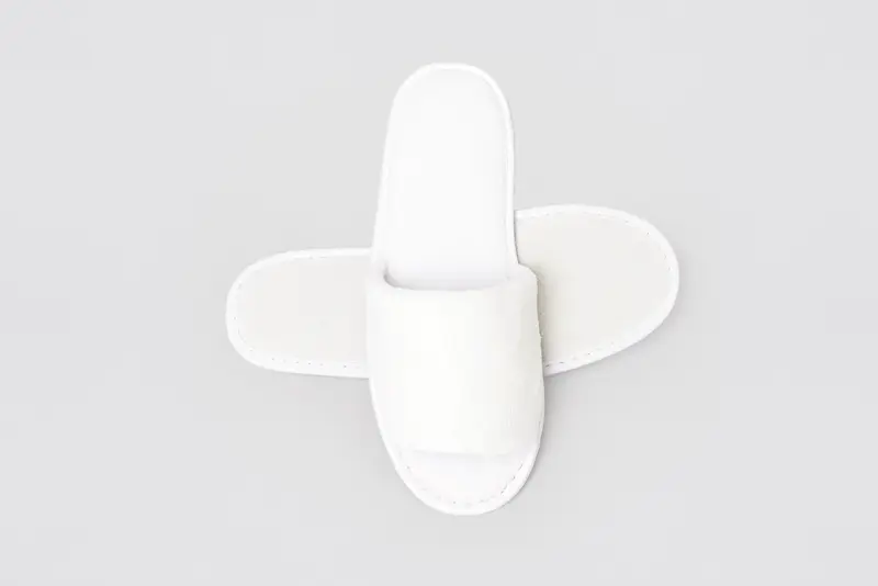 P-Stockholm, offen, weiß, Größe 29,5cm | Hotelslipper