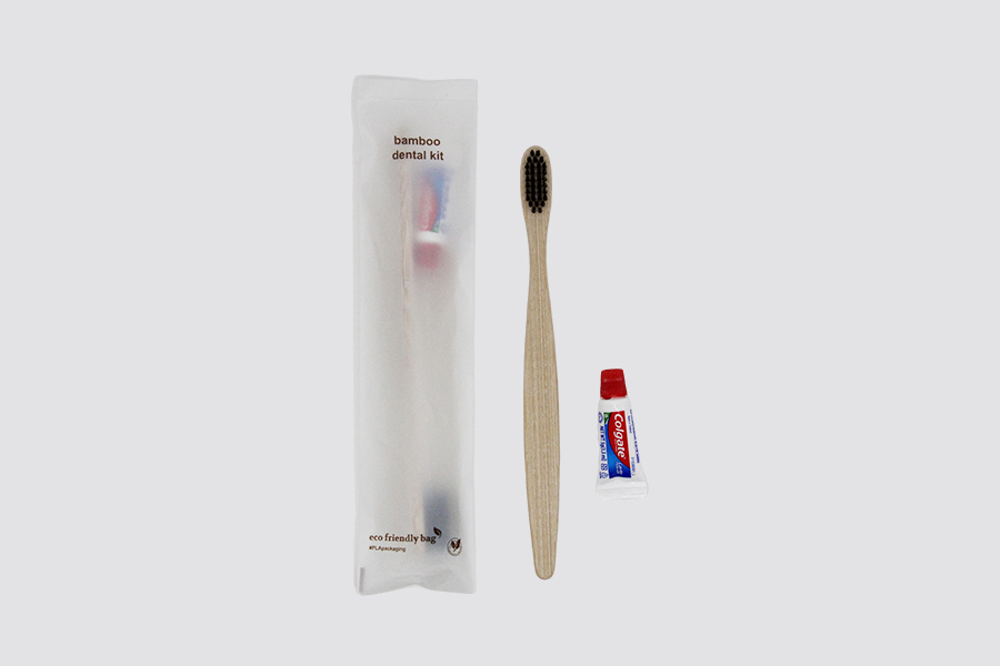 PLA ECO-FRIENDLY - Set per la cura dei denti in sacchetto PLA