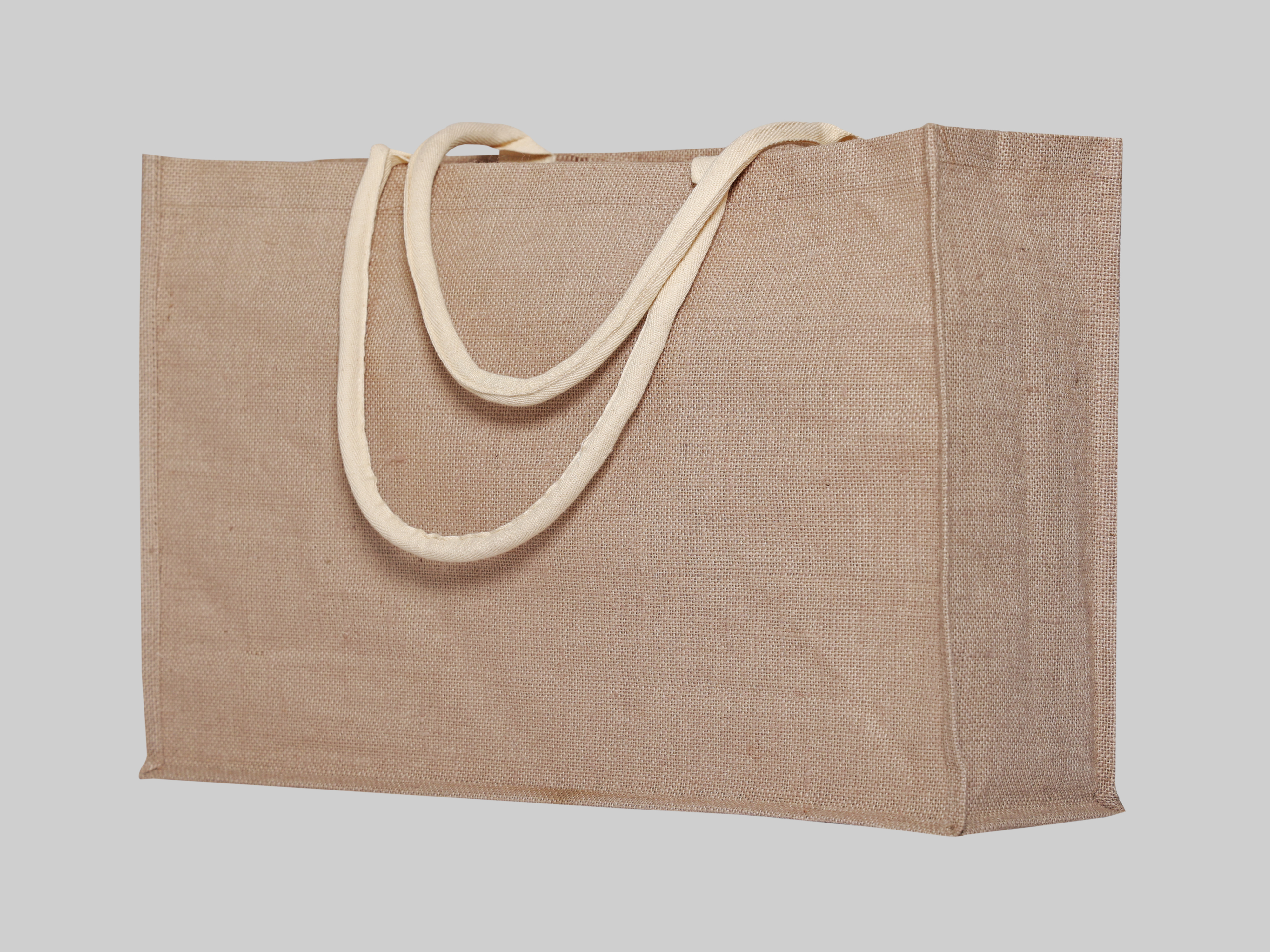 Jute bag, color cappuccino -  55x36+17cm.