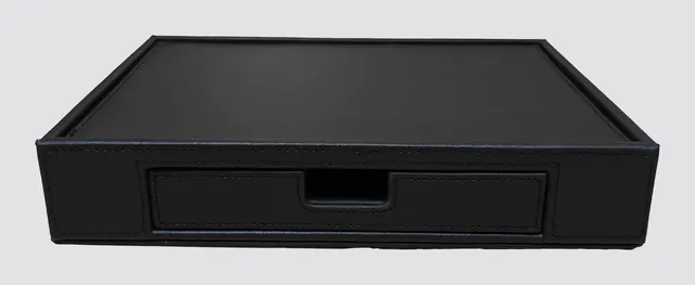 Vassoio con cassetto, ecopelle PU