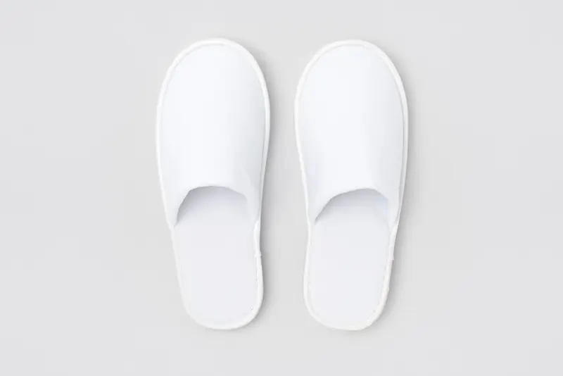 P-Andy Velour, closed-toe, white, size 29,5cm | Hotel slippers
