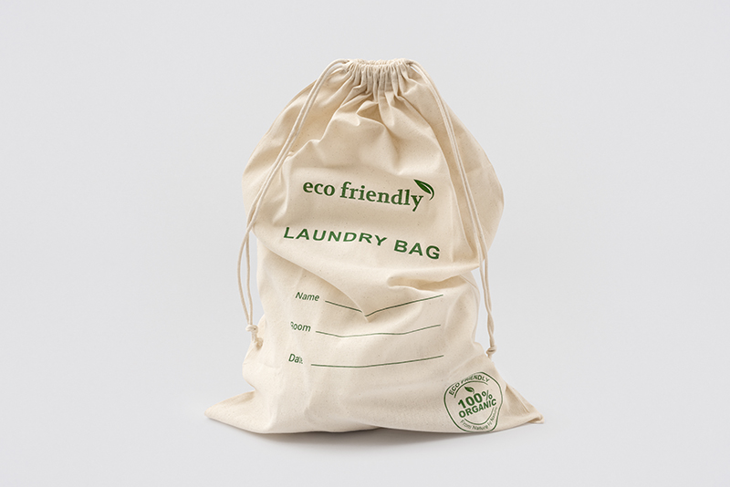 Cotton laundry bag 40x60cm with cord