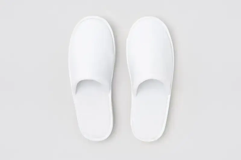 Plush, closed-toe, white, size 29cm, MADE IN EU | Hotel slippers
