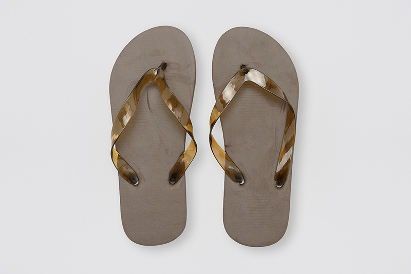 Beach Sandal, brown, 15mm PE, size 26cm (39)