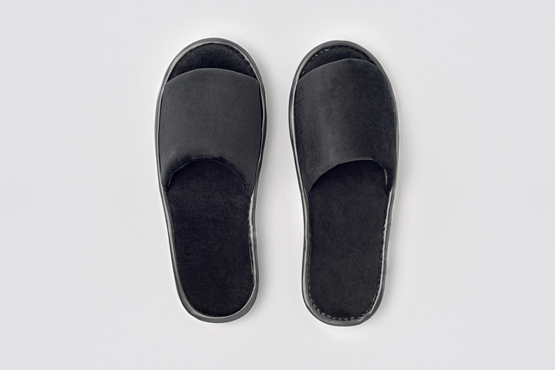 P-Andy Velour open-toe, black, 4mm, size 29.5cm