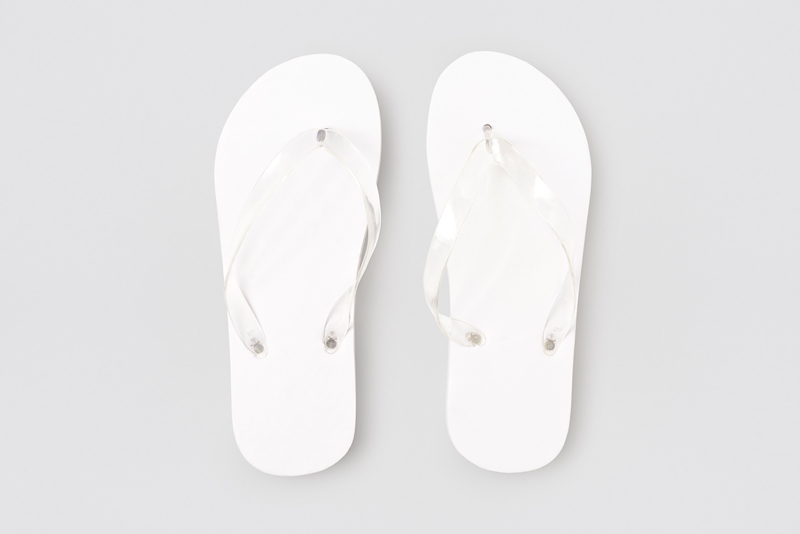 Beach Sandal, white, 15mm PE, size 28,6cm (43)
