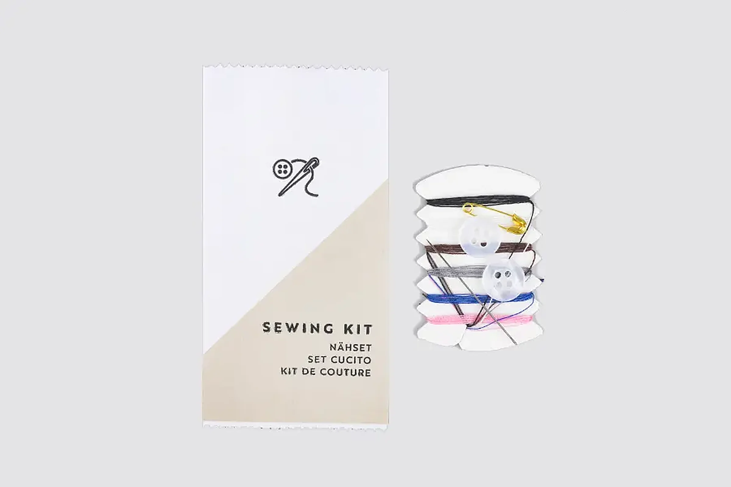 Elegant Amenities Nähset, weiß in Papiersachet