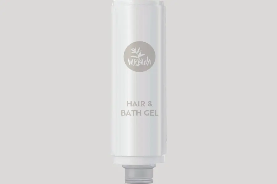 VERBENA PURE WHITE - Hair & Bath gel 380ml, botella exprimible "Pure White"