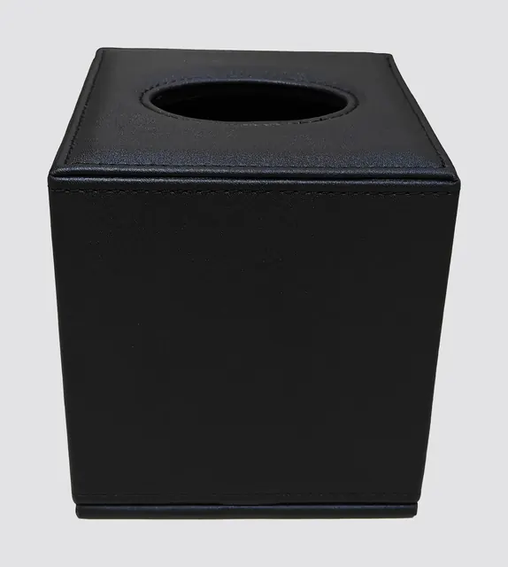 Porta fazzoletti, quadrato, ecopelle PU