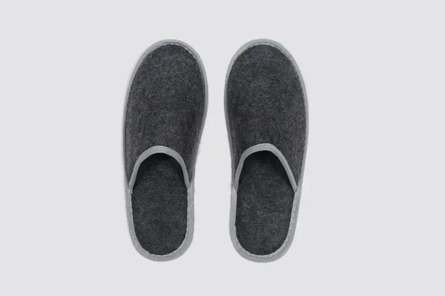 Chamonix, bout fermé, longueur 28,5cm, feutre | chausson d’hôtel

