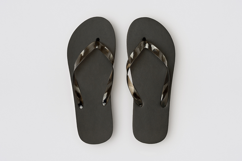 Beach Sandal, infradito, colore nero, suola di 15mm in PE,misura 26 (39)