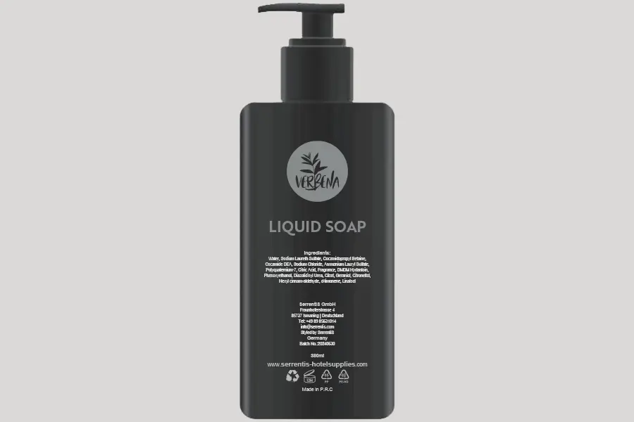 VERBENA MODERN SQUERE  - sapone liquido 380ml., tappo con pompa "Modern Squere"