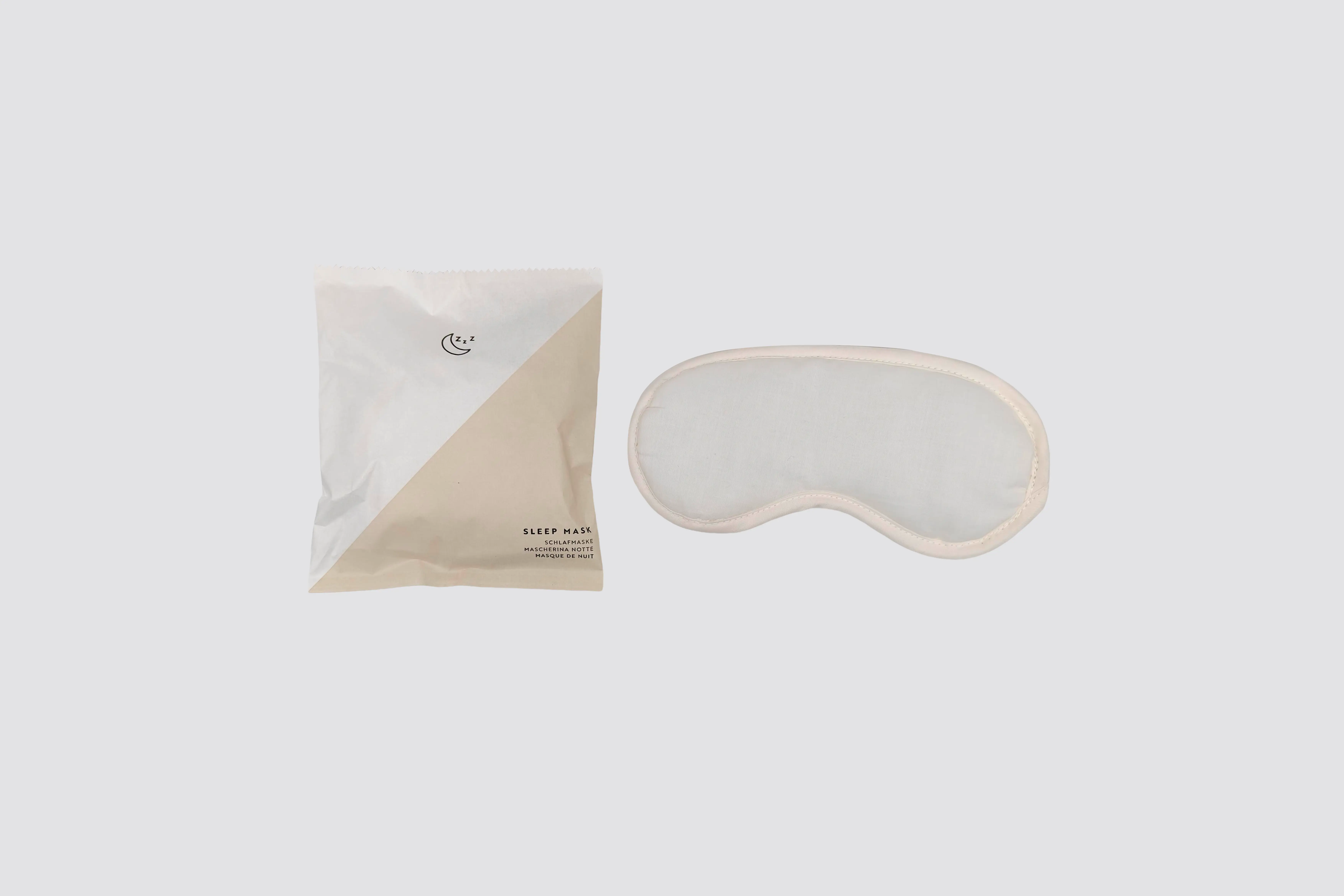 GreenElegant - Sleep mask, white, in paper sachet
