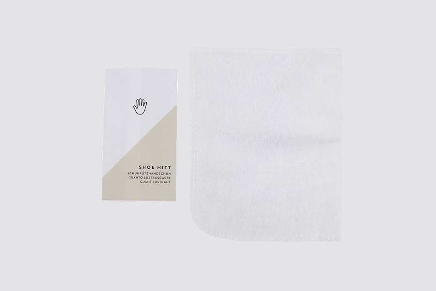 BASIC PAPER - Manopla lustrazapatos de mezcla de algodón en bolsita de papel