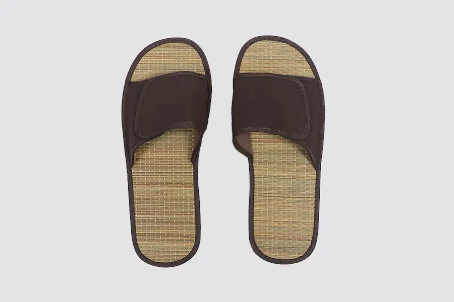 Bamboo velcro, ouvert, longueur 28,5cm | chaussons bien-être
