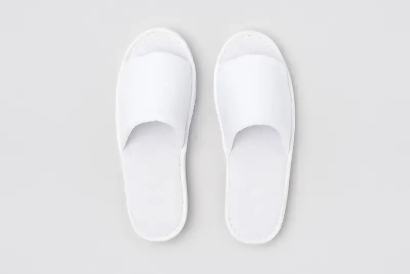 P-Berlin, offen, weiß, Größe 29,5cm | Hotelslipper