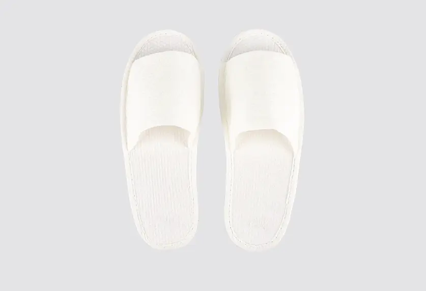 Lotus, offen, weiß, Größe 28,5cm | Hotelslipper