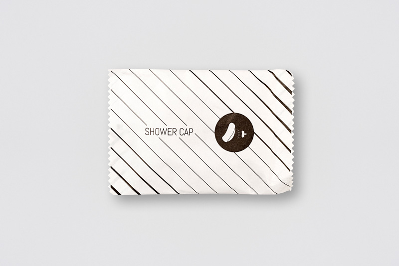 BASIC SACHET LINE - Shower cap in paper sachet