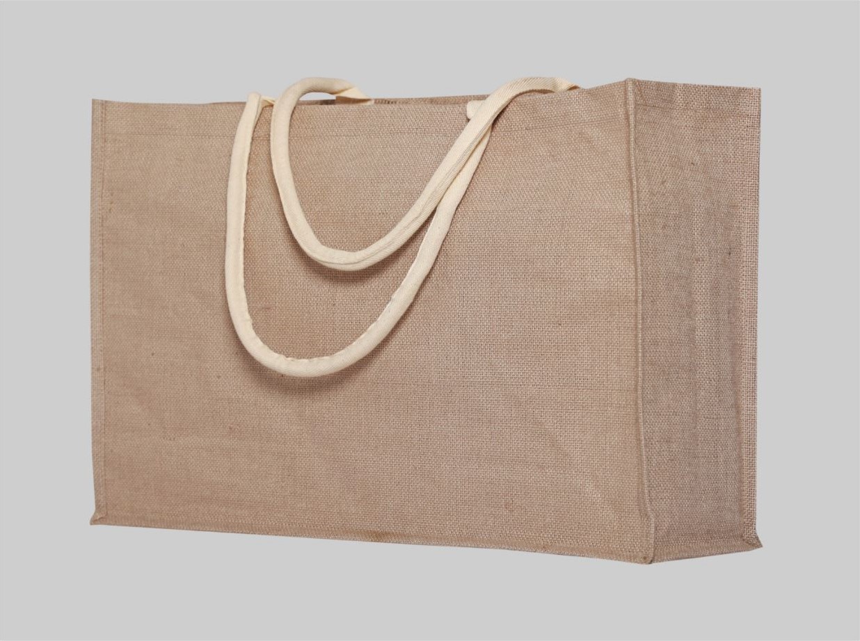 Jute bag, color cappuccino -  55x36+17cm.