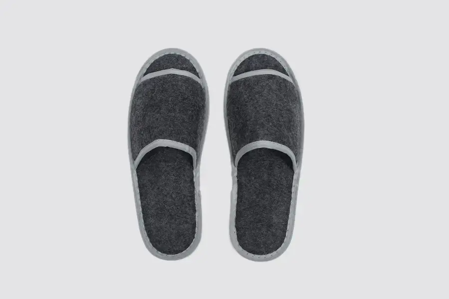 Chamonix, bout ouvert, longueur 28,5cm,  feutre | chausson d’hôtel